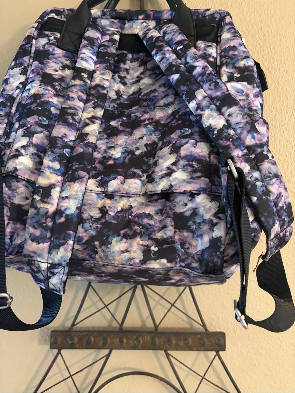 Baggillini  Legacy Horizon Water Colors Purple and Pink Laptop Travel Backpack